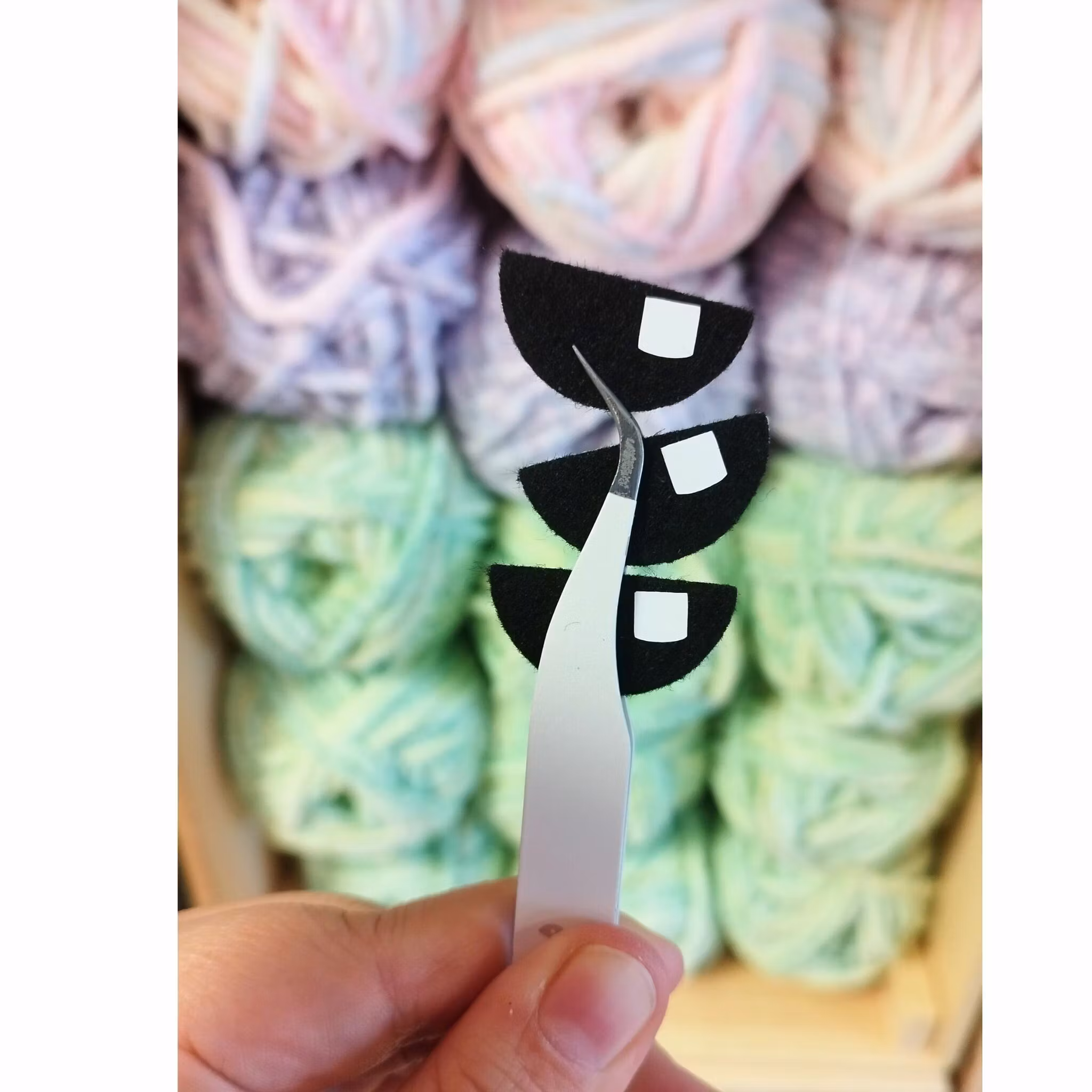 Filtmun med framtand 3 pack • Mun med tand• amigurumi mun • virka • crochet