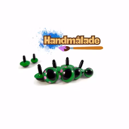 🐉✨ Magiska handmålade drakögon – reptil & katt 👁️ GRÖN med rosa