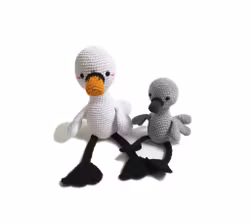 VIRKMÖNSTER Svanar • Fåglar • amigurumi virkbeskrivning • crochetbykim • PDF