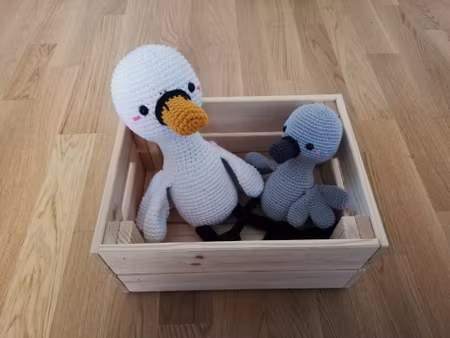 VIRKMÖNSTER Svanar • Fåglar • amigurumi virkbeskrivning • crochetbykim • PDF
