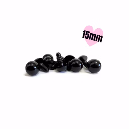 15 mm säkerhetsögon • amigurumi ögon • virka • safety eyes • nalleögon