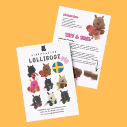 VIRKMÖNSTER LooliBugZ 7i1 Bundle pack • Insekt Fluga, Humla, Fjäril, Bi, Mal, Gräshoppa • amigurumi virkbeskrivning • crochetbykim • PDF