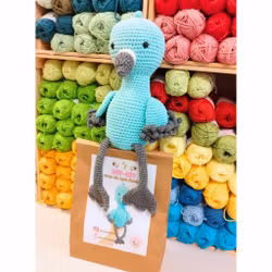 🧶 Virka flamingo gosedjur – komplett DIY kit för amigurumi 🦩