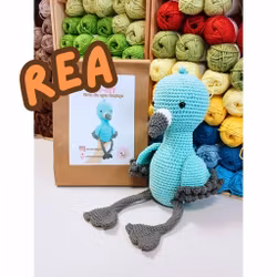 🧶 Virka flamingo gosedjur – komplett DIY kit för amigurumi 🦩