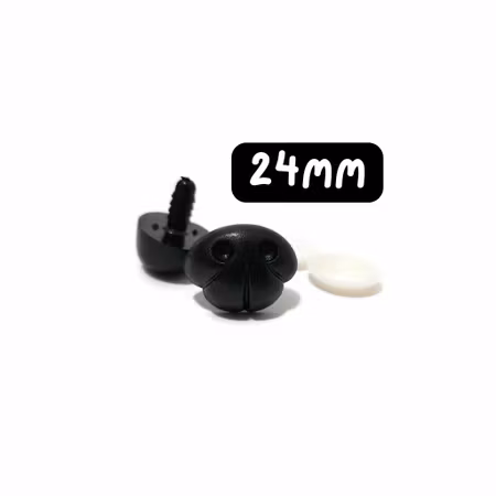 HUNDNOS 24 mm • safety nose • amigurumi nos • virka • hundnos • crochet