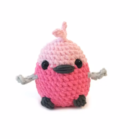 DIY Kit LULU Galah• Virkset gosedjur Rosenkakadua • Skapa din egen fågel • Crochetbykim