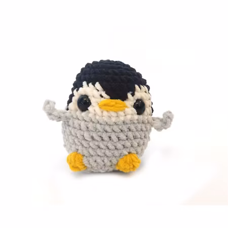 DIY Kit LULU Pingvin• Virkset gosedjur • Skapa din egen fågel • Crochetbykim
