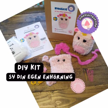 🦄 Skapa ditt eget gosedjur – DIY byggsats Enhörning