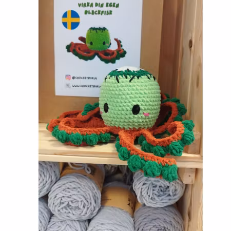 DIY-kit Kiwi Bläckfisk – OctopopZ | Amigurumi Virkpaket 🥝🐙