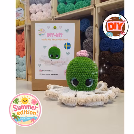 🎂🐙 DIY-kit OctopopZ Prinsesstårta – Virka din egen prinsesstårtebläckfisk! ✨