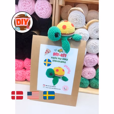 Turtellini Junior Pizza – DIY-kit - Virka din egen pizzasköldpadda! 🍕🐢