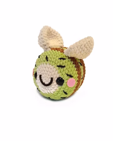 DIY Kit Jelly Bi Kiwi• Virkset gosedjur • Skapa ditt eget bi • Crochetbykim