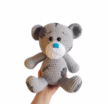 Virkmönster Patchad Nallebjörn 🧸