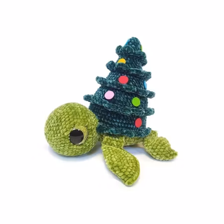 DIY KIT - Virka din egen Julgranssköldpadda (Glansigt chenille garn)