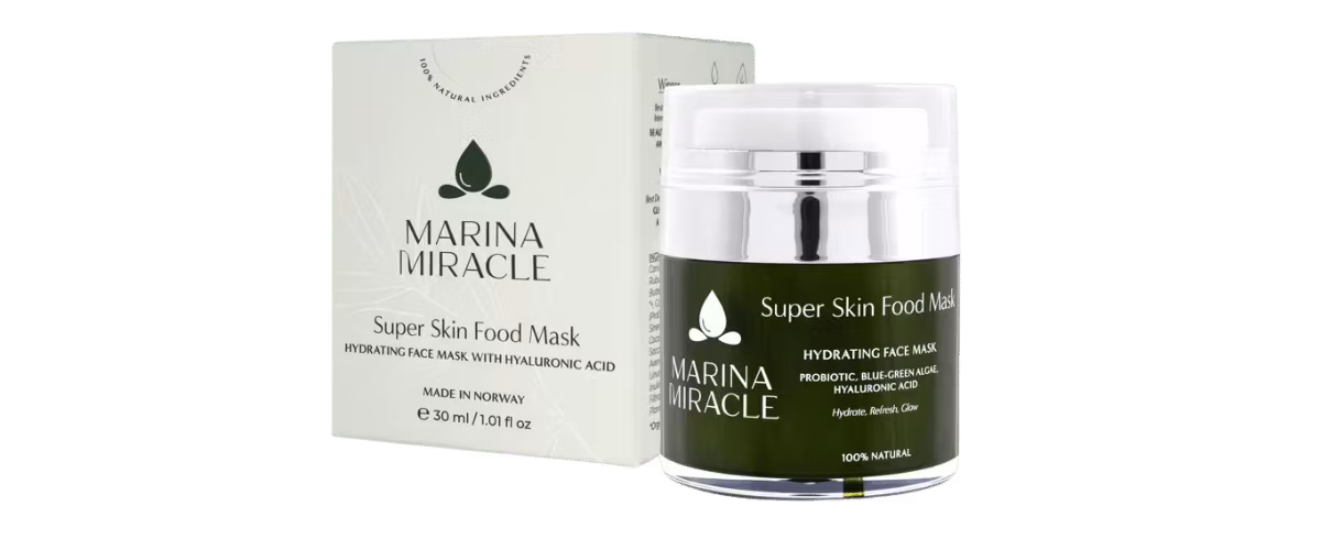 Fuktighetsgivende ansiktsmaske med hyaluronsyre og bio-retinol som gir dyp fuktighet og glød til alle hudtyper.