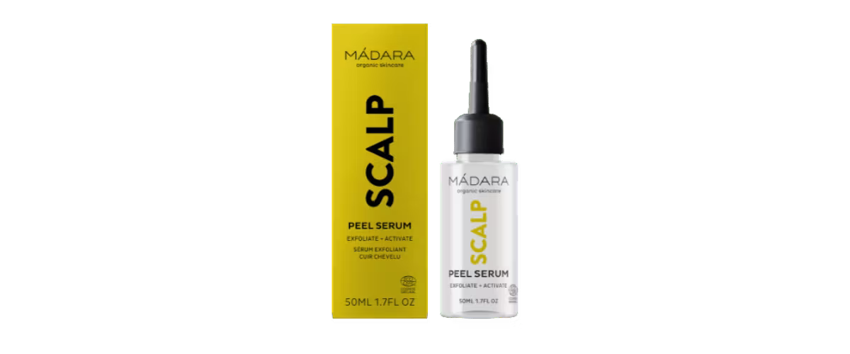 Madara Scalp Peel Serum – eksklusivt peelserum med melkesyre for rens og velvære i hodebunnen. ECOCERT-sertifisert, limited edition.