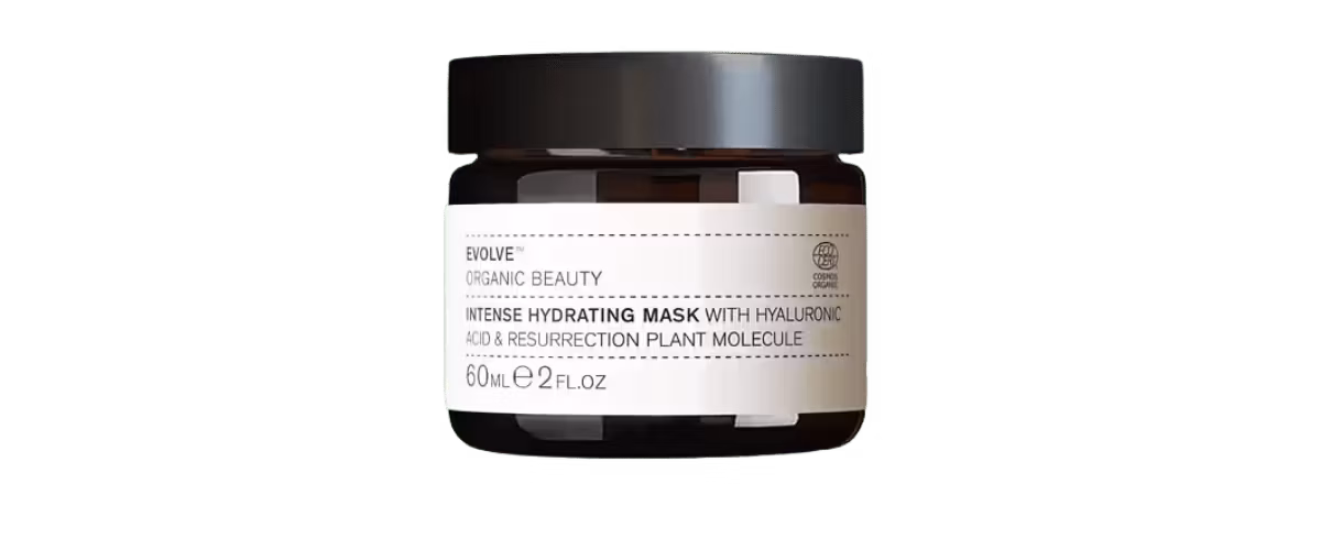 Evolve Intense Hydrating Mask – dypt fuktighetsgivende maske som gir plump og næring til tørr, sensitiv hud. Økologisk og vegansk, for alle hudtyper.