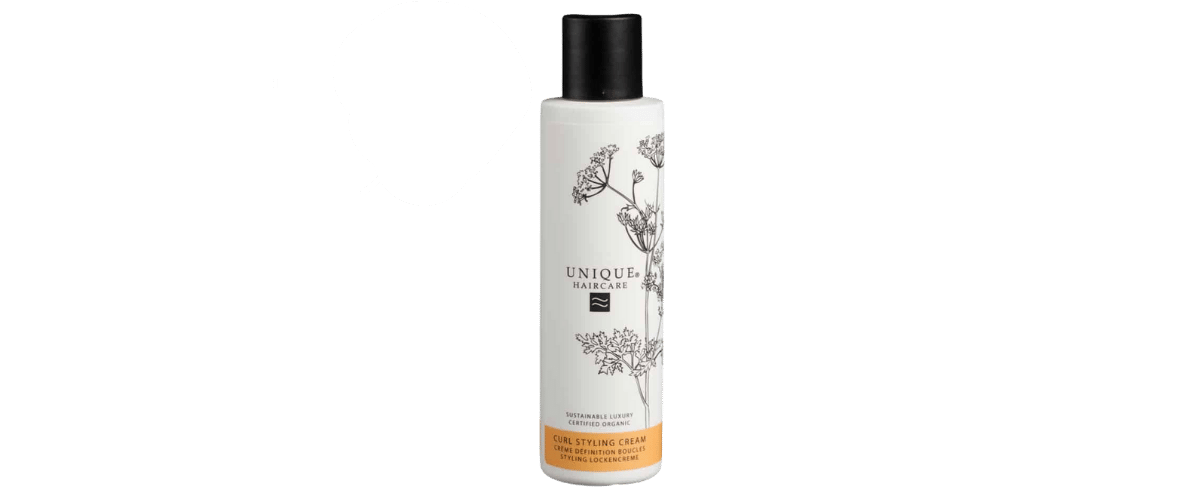 Unique Beauty Curl Styling Cream – økologisk, duftfri krøllekrem som gir definisjon, mykhet og glans med aloe vera og sheasmør.