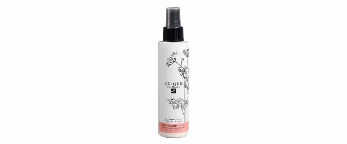 Unique Beauty Leave-in Conditioner – økologisk og vegansk balsamspray for glansfullt, frizz-fritt hår med varmebeskyttelse og fargebevaring