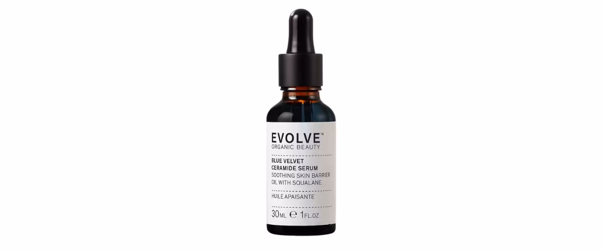 Evolve Blue Velvet Ceramide Serum – Økologisk serum som styrker hudbarrieren og beroliger sensitiv hud med ceramider og Blue Tansy.