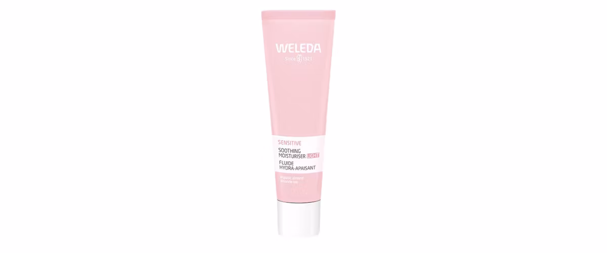 Weleda Sensitive Soothing Moisturiser Light – Lett, parfymefri fuktighetskrem for sensitiv hud med mandelolje.