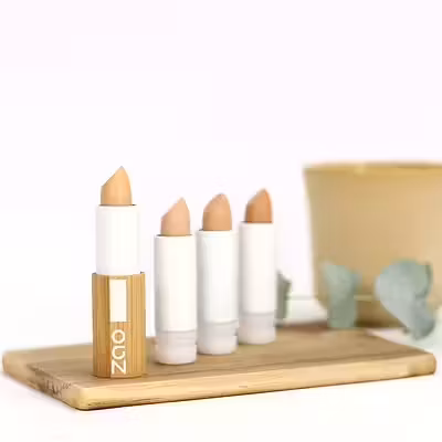 ZAO Concealer Stick i bambusbeholder – økologisk og vegansk concealer med naturlig finish og pleiende ingredienser