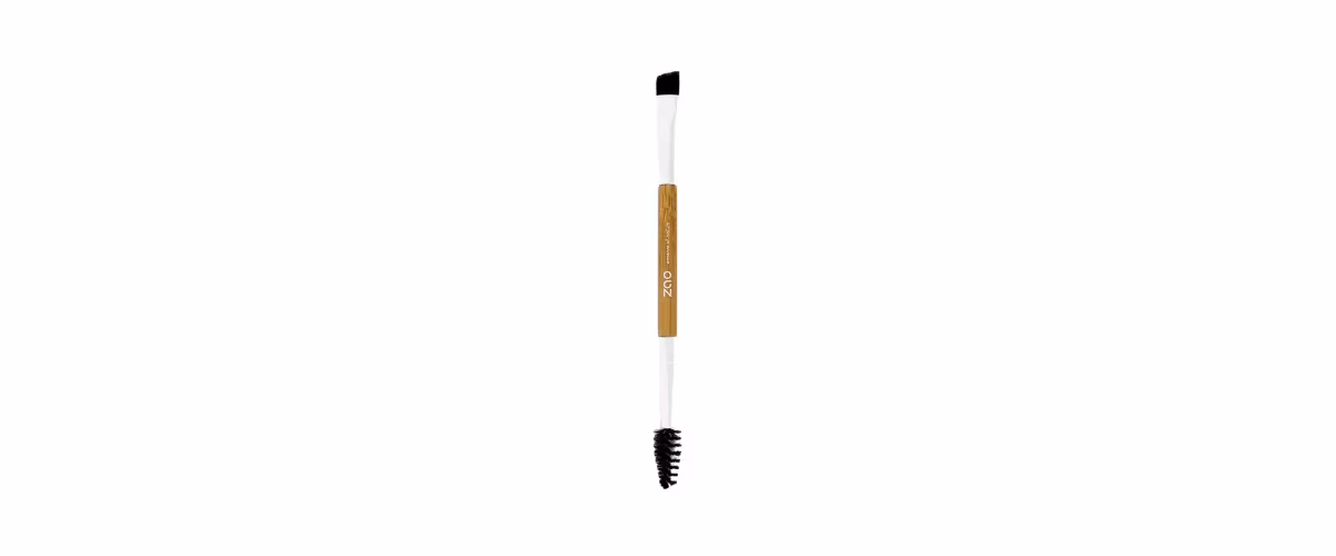 ZAO Duo Eyebrow Brush – vegansk 2-i-1 kost i bambus for presis brynsmakeup og velstelte vipper.