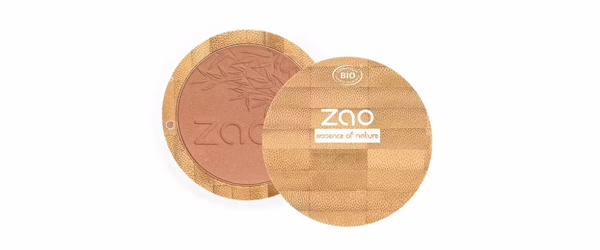 ZAO Compact Blush i bambus – økologisk og vegansk blush med naturlig glød og refillbar beholder.