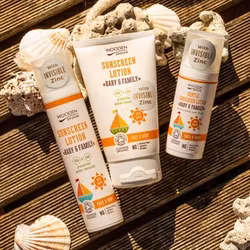 Wooden Spoon Organic Sunscreen Lotion Baby & Family SPF 30 – Invisible Zinc