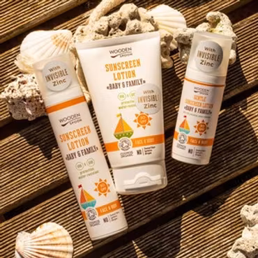 Wooden Spoon Organic Sunscreen Lotion Baby & Family SPF 30 – Invisible Zinc