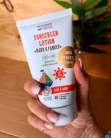 Wooden Spoon Organic Sunscreen Lotion Baby & Family SPF 50 – Invisible Zinc