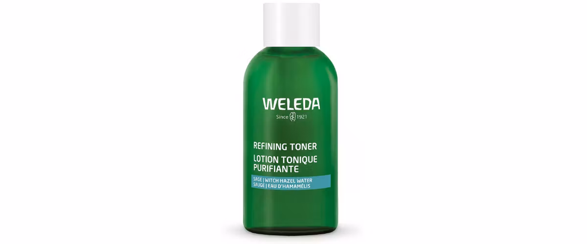 Weleda Refining Toner 150 ml naturlig ansiktsvann med trollhassel og salvie for kombinert hud, overflødig olje og synlige porer.