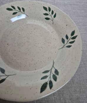 Fat - handmålat lövmönster