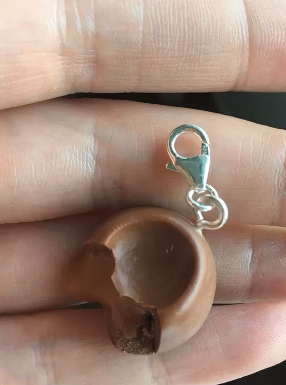 Necklace Charm, Chocolate with Caramel