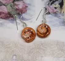 Earrings, Cinnamon Rolls