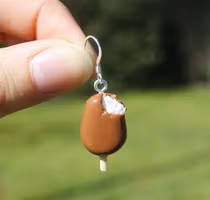 Earrings, Chocolate Vanilla Ice Cream
