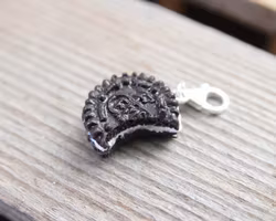 Necklace pendant. Biscuits, oreo inspired