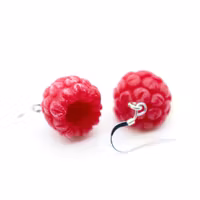 Earrings, Raspberry