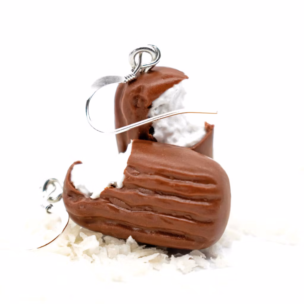 Örhängen, bountyinspirerad choklad