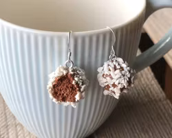 Earrings, swedish chokladboll