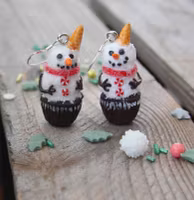 Örhängen, snögubbecupcakes ⛄️
