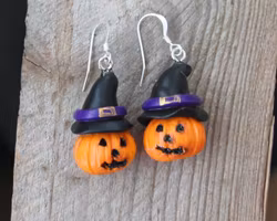 Earrings, Chickens in Pastel Pink Chocolate Eggs
