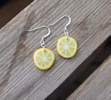 Örhängen, citronskivor