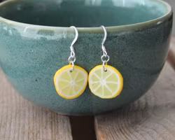 Örhängen, citronskivor