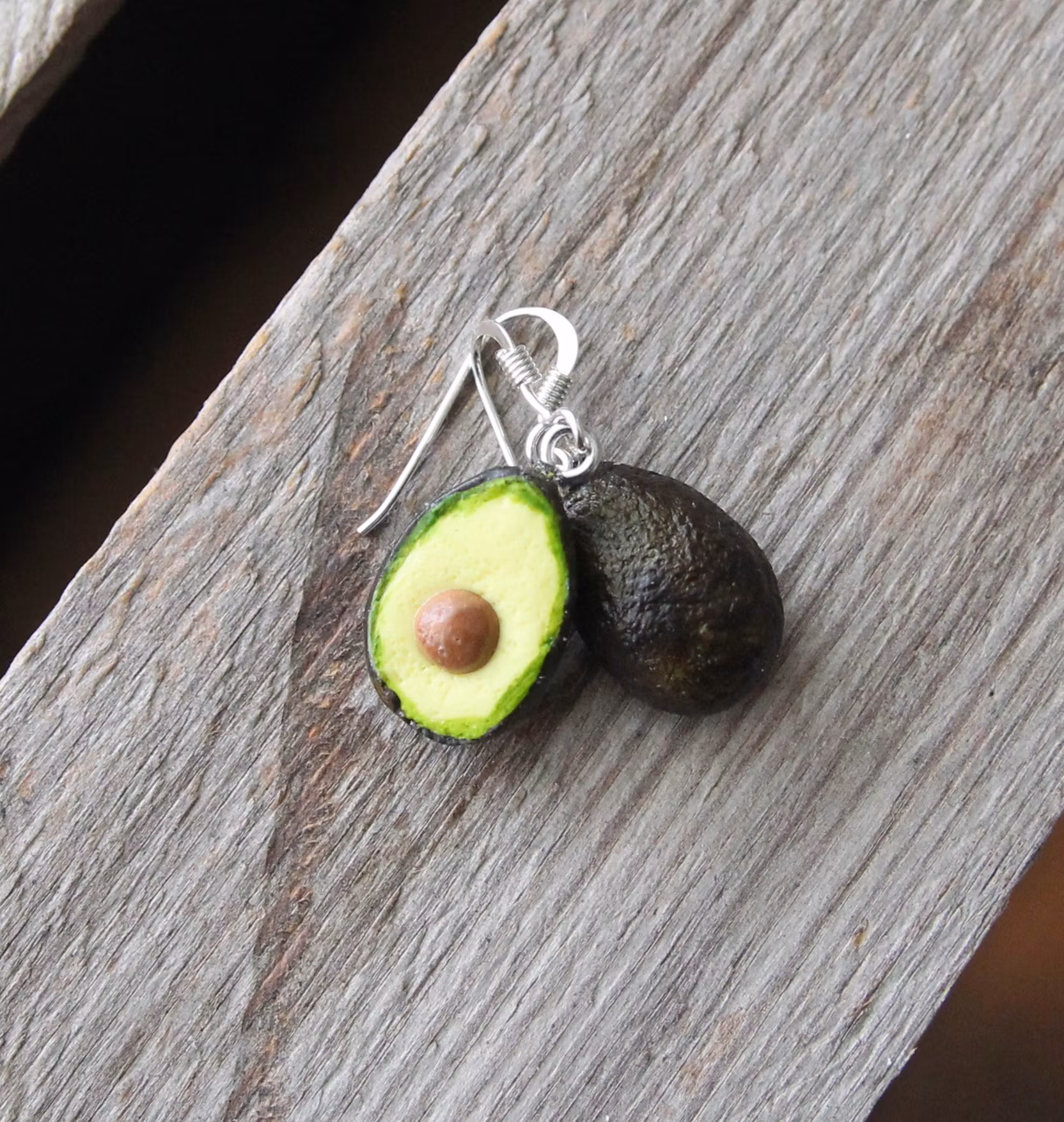 Earrings, Avocado