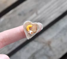 Miniatyr, snackstallrik hjärtformad