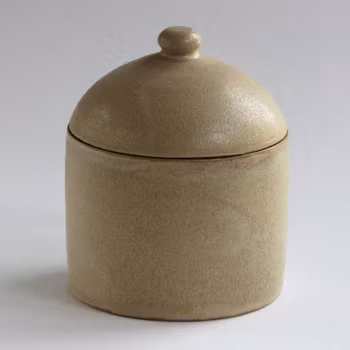 Burk med lock sand