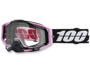 100%  Racecraft rosa/svart Klar lins