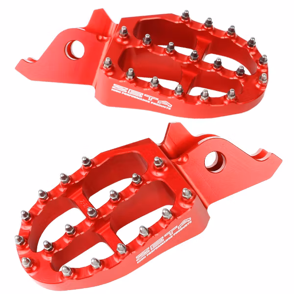 ZETA Aluminum Fotpinnar Honda CRF250/450R Röd