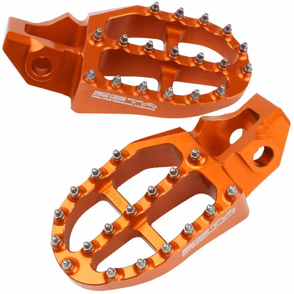 ZETA Aluminum Fotpinnar KTM 85-125  SX/EXC 16-/17- Orange